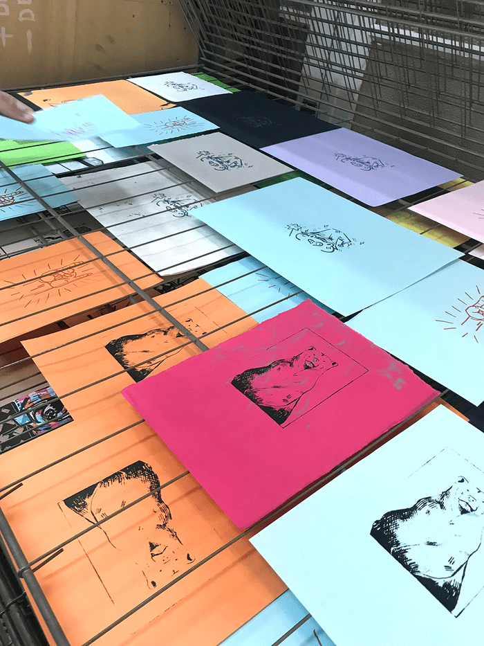 Photo ateliers gravure avec Irina Pentecouteau