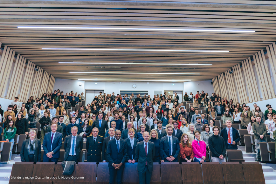 Visite du ministre de l&rsquo;Europe et des Affaires &eacute;trang&egrave;res &agrave; UT Capitole