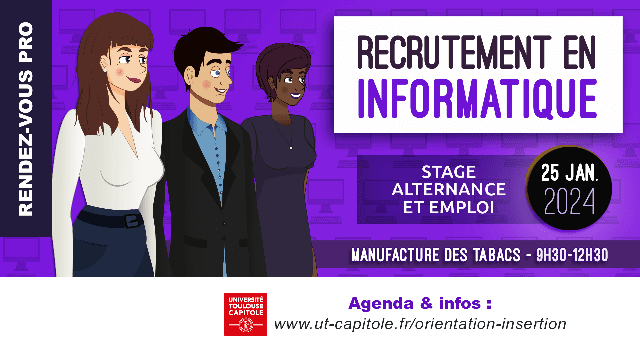 Les Rendez-Vous Pro 2024 - Recrutement en informatique : Stage, Alternance et Emploi