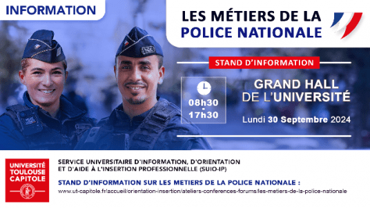 Les métiers de la police nationale : stand d'information