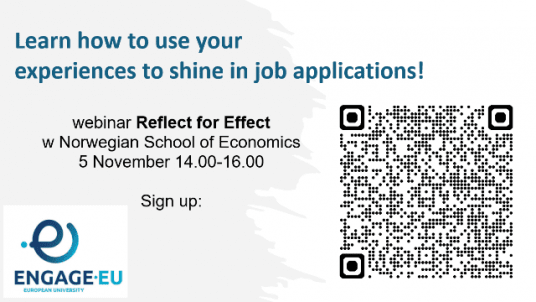 ENGAGE.EU online career workshop: Reflect for Effect